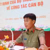 Đại tá Lê Việt Thắng, Giám đốc Công an tỉnh Yên Bái đến nhận công tác và giữ chức vụ Cục trưởng Cục trang bị và kho vận, Bộ Công an. (Ảnh: TTXVN phát)