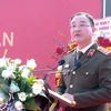Thượng tướng Phạm Thế Tùng, Thứ trưởng Bộ Công an phát biểu tại buổi lễ. (Ảnh: Đinh Văn Nhiều/TTXVN)