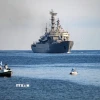 Tàu hải quân thuộc Hạm đội Baltic của Nga cập cảng La Habana, Cuba, ngày 27/7/2024. (Ảnh: Getty Images/TTXVN)