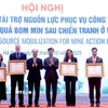 Các Tổ chức Hữu nghị nhận Bằng khen của Thủ tướng Chính phủ. (Ảnh: Tuấn Anh/TTXVN)