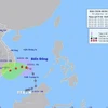 Đường đi của bão số 10 (PABUK) lúc 13h ngày 23/12/2024. (Ảnh: TTXVN phát)