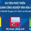 Ưu tiên phát triển 10 ngành công nghiệp văn hóa chủ chốt