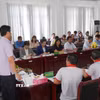 Quang cảnh buổi làm việc. (Ảnh: Nhựt An/TTXVN)