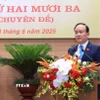 Chủ tịch Hội đồng Nhân dân thành phố Nguyễn Ngọc Tuấn phát biểu khai mạc. (Ảnh: Văn Điệp/TTXVN)