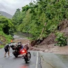 Sạt lở đất do bão Bualoi tại tỉnh Leyte, Philippines ngày 26/9/2025. (Ảnh: THX/TTXVN)