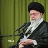 Lãnh tụ tối cao Iran, Đại giáo chủ Ali Khamenei phát biểu tại Tehran. (Ảnh: IRNA/TTXVN)
