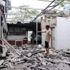 Khu vực bị ảnh hưởng trực tiếp đến 11 hộ dân, trong khi phạm vi nguy cơ có thể lan rộng đến hàng chục hộ khác. (Ảnh: Tạ Toàn/TTXVN)