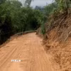 Một vị trí sạt lở tại Thanh Hóa. (Ảnh: TTXVN phát) 