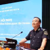 Chi cục trưởng Chi cục Hải quan khu vực III Trần Mạnh Cường phát biểu tại hội nghị. (Ảnh: Mạnh Tú/TTXVN)
