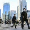 (Tư liệu) Người dân di chuyển trên đường phố tại Tokyo, Nhật Bản. (Ảnh: Kyodo/TTXVN)