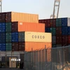 Các container hàng hóa Trung Quốc tại cảng Long Beach, bang California, Mỹ. (Ảnh: THX/TTXVN)