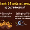 Ít nhất 24 người thiệt mạng do cháy rừng tại Mỹ