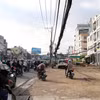 Khu vực ga Bảy Hiền thuộc tuyến Metro số 2 đã có mặt bằng thi công. (Ảnh: Tiến Lực/TTXVN)