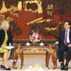 Phó Thủ tướng Hồ Quốc Dũng tiếp bà Mariam J. Sherman, Giám đốc Quốc gia Ngân hàng Thế giới (WB) tại Việt Nam, Campuchia và Lào. (Ảnh: Lâm Khánh/TTXVN)