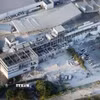 Thiệt hại sau động đất tại trung tâm mua sắm Aeon Mall ở tỉnh Kumamoto, Nhật Bản ngày 28/7/2026. (Ảnh: Kyodo/TTXVN phát)