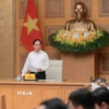 Phó Thủ tướng, Bộ trưởng Bộ Ngoại giao Bùi Thanh Sơn, Chủ tịch Ủy ban Quốc gia APEC 2027 phát biểu. (Ảnh: An Đăng/TTXVN) 
