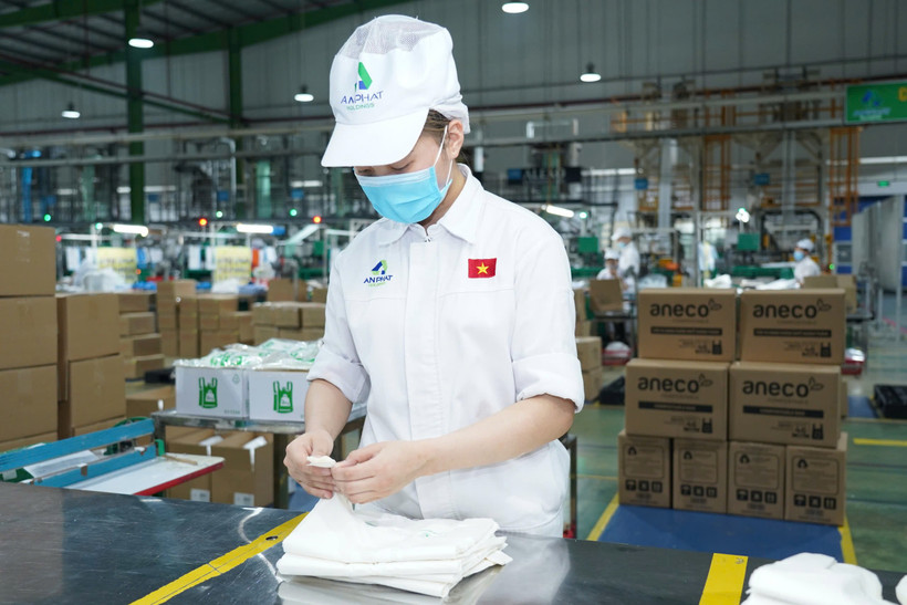 Chỉ số sản xuất công nghiệp toàn ngành đã giảm 9,2% so với tháng trước đó, nhưng vẫn nhích nhẹ 0,6% so với cùng kỳ năm trước. (Ảnh: Vietnam+)