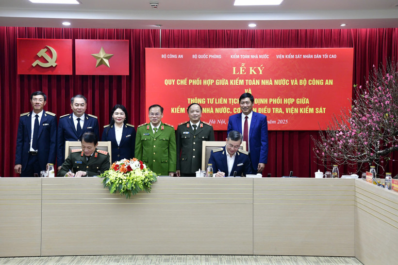 Kiểm toán Nhà nước đã ký Quy chế phối hợp với Bộ Công an và Thông tư liên tịch với Cơ quan điều tra và Viện Kiểm sát nhân dân Tối cao, ngày 20/1. (Ảnh: Vietnam+)