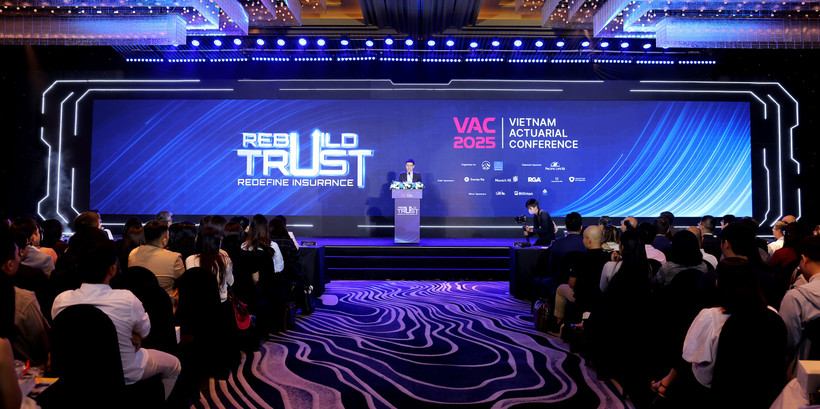 Hội nghị Định phí Bảo hiểm Việt Nam 2025 (Vietnam Actuarial Conference - VAC 2025), ngày 21/11. (Ảnh: Vietnam+)