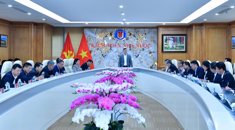 Kiểm toán Nhà nước tổ chức Hội nghị toàn Ngành cho ý kiến về dự thảo 7 đề cương kiểm toán chuyên đề dự kiến triển khai trong năm 2025. (Ảnh: Vietnam+)