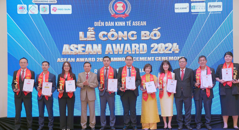 Các doanh nghiệp được ghi danh tại Lễ công bố ASEAN Award 2024. (Ảnh: BTC)