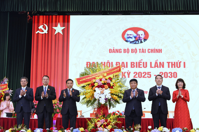 Đại hội đại biểu Đảng bộ Bộ Tài chính lần thứ I, nhiệm kỳ 2025-2030 ngày 21/8. (Ảnh: Vietnam+)