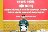 Đại tướng Phan Văn Giang chủ trì hội nghị. (Nguồn: Báo Quân đội Nhân dân)