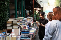 Khách tham quan các quầy bán sách trong hội sách tại Đường sách Thành phố Hồ Chí Minh. (Ảnh: Hồng Đạt/TTXVN)