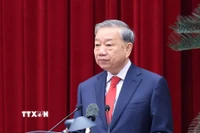 Tổng Bí thư Tô Lâm phát biểu khai mạc Hội nghị lần thứ hai Ban Chấp hành Trung ương Đảng khóa XIV. (Ảnh: Thống Nhất/TTXVN)