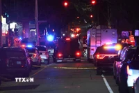 Các lực lượng chức năng liên bang có mặt tại hiện trường vụ xả súng. (Nguồn: AA/TTXVN)