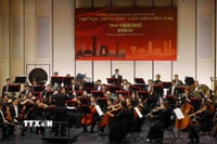 Một tiết mục tại chương trình hòa nhạc. (Ảnh: Phạm Kiên/TTXVN)