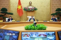 Thủ tướng Phạm Minh Chính chủ trì Phiên họp lần thứ 26 của Ban chỉ đạo chống khai thác hải sản bất hợp pháp. (Ảnh: Dương Giang/TTXVN)