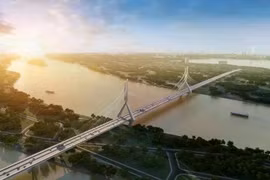 Phối cảnh cầu Tứ Liên. (Ảnh: UBND thành phố Hà Nội)