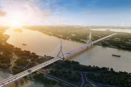 Phối cảnh cầu Tứ Liên. (Ảnh: Hanoi)