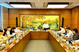 Các đại biểu đoàn Quốc hội Hà Nội thảo luận về các dự án luật, chiều 7/5. (Ảnh: Đức Duy/Vietnam+)