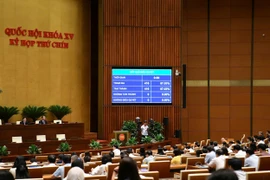 Quốc hội biểu quyết thông qua Luật sửa đổi, bổ sung một số điều của Luật Quốc tịch Việt Nam. (Ảnh: Quochoi.vn)