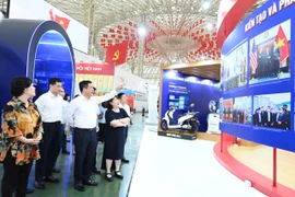 Triển lãm thành tựu ngành Công Thương trong khuôn khổ Triển lãm thành tựu kinh tế-xã hội nhân dịp kỷ niệm 80 năm Cách mạng tháng Tám thành công và Quốc khánh nước Cộng hòa xã hội chủ nghĩa Việt Nam (2/9/1945 - 2/9/2025). (Ảnh: PV/Vietnam+) 