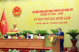 Kỳ họp thứ hai mươi lăm, Hội đồng Nhân dân thành phố Hà Nội khóa XVI. (Ảnh: hanoi.gov.vn)