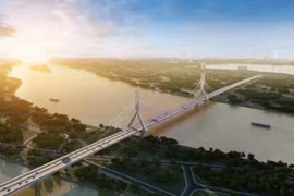 Phối cảnh cầu Tứ Liên.