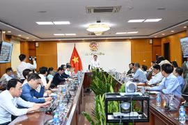 Bộ trưởng Nguyễn Hồng Diên chủ trì Hội nghị công bố Quy hoạch điện VIII điều chỉnh. (Ảnh: Đức Duy/Vietnam+)