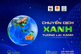 Chiến dịch Giờ Trái Đất 2025 lan tỏa thông điệp “Chuyển dịch xanh - Tương lai xanh.” (Ảnh: evnhanoi)
