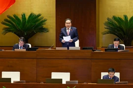 Chủ tịch Quốc hội Trần Thanh Mẫn phát biểu tại phiên chất vấn, Kỳ họp thứ 9, Quốc hội khóa XV. (Ảnh: TTXVN)