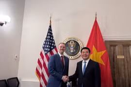 Bộ trưởng Nguyễn Hồng Diên và Trưởng Đại diện Thương mại Hoa Kỳ Jamieson L. Greer (Ảnh: PV/Vietnam+)