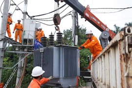 Ngành điện Thủ đô thực hiện diễn tập phương án đảm bảo điện theo các tình huống giả định. (Ảnh: evnhanoi)