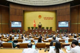 Phiên họp tại hội trường sáng 6/5, Kỳ họp thứ 9, Quốc hội khóa XV. (Ảnh: quochoi.vn)
