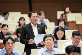 Các đại biểu thảo luận tại hội trường các dự án luật trình Quốc hội tại Kỳ họp thứ 9, Quốc hội khóa XV. (Ảnh: TTXVN)