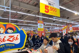 Tại các siêu thị lớn, hàng Việt chiếm ưu thế. (Ảnh: Đức Duy/Vietnam+)