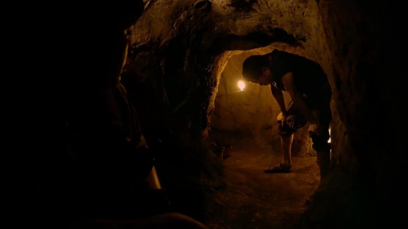 Phim gây chú ý vì độ chân thực trong tái hiện cuộc chiến cũng như bối cảnh địa đạo Củ Chi. (Ảnh từ phim)