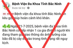 Thông tin trên trang giả mạo Bệnh viện Đa khoa Bắc Ninh để kêu gọi từ thiện. (Nguồn: Sở Y tế tỉnh Bắc Ninh)
