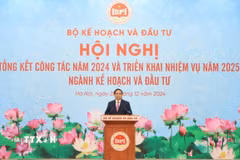 Thủ tướng Phạm Minh Chính phát biểu chỉ đạo hội nghị. (Ảnh: Tuấn Anh/TTXVN)